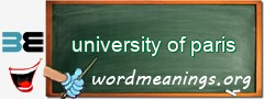 WordMeaning blackboard for university of paris